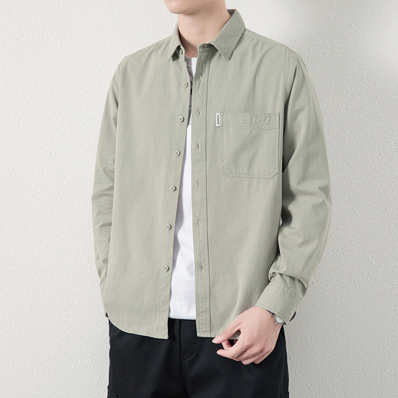 New Men's Loose Casual Cargo Shirt Jacket