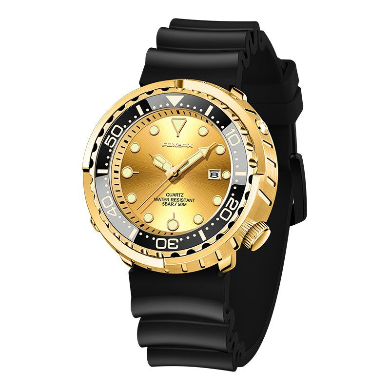 LIGE2023 cross-border exclusive FOXBOX men's quartz watch three-hand date waterproof watch business men's watch