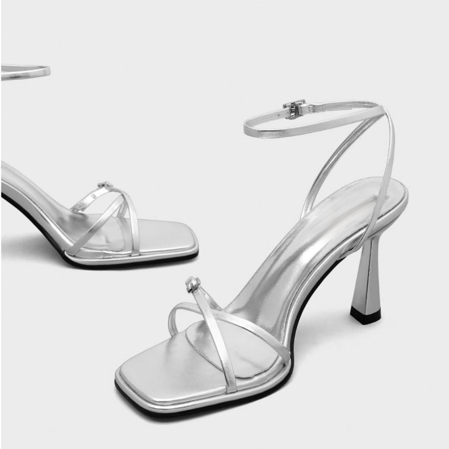 Thin-Strap Stiletto Sandals