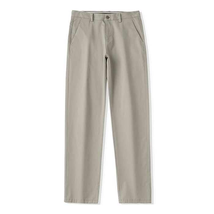 Premium Straight-Leg Cotton Stretch Casual Pants