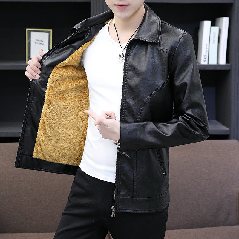 Youth Slim Faux Leather Jacket