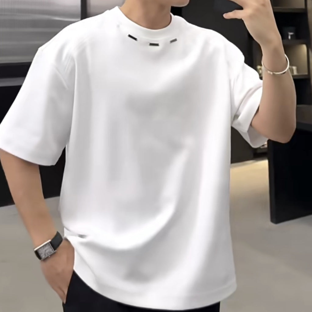 Minimalist Embroidered Neck Tee