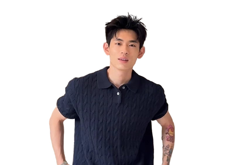 Men's Textured Polo Shirt