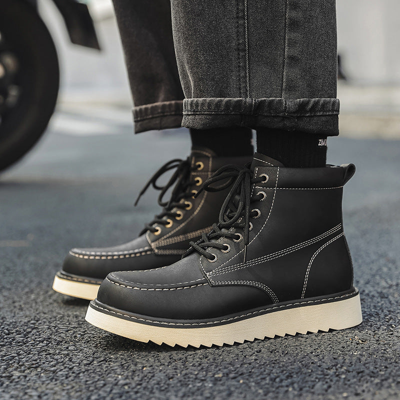 Rugged Lace-Up Work Boots