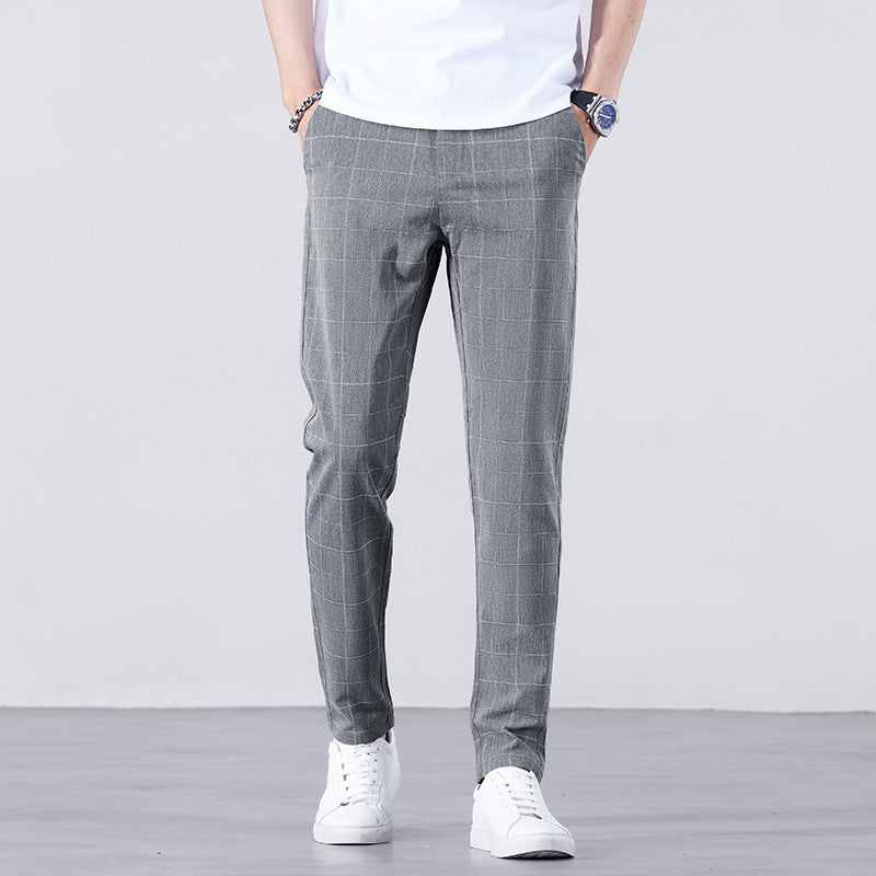 Plaid Casual Trousers