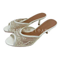 Beaded Peep-Toe Kitten Heels – product view