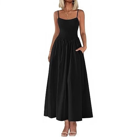 Strap Maxi Dress with Pockets