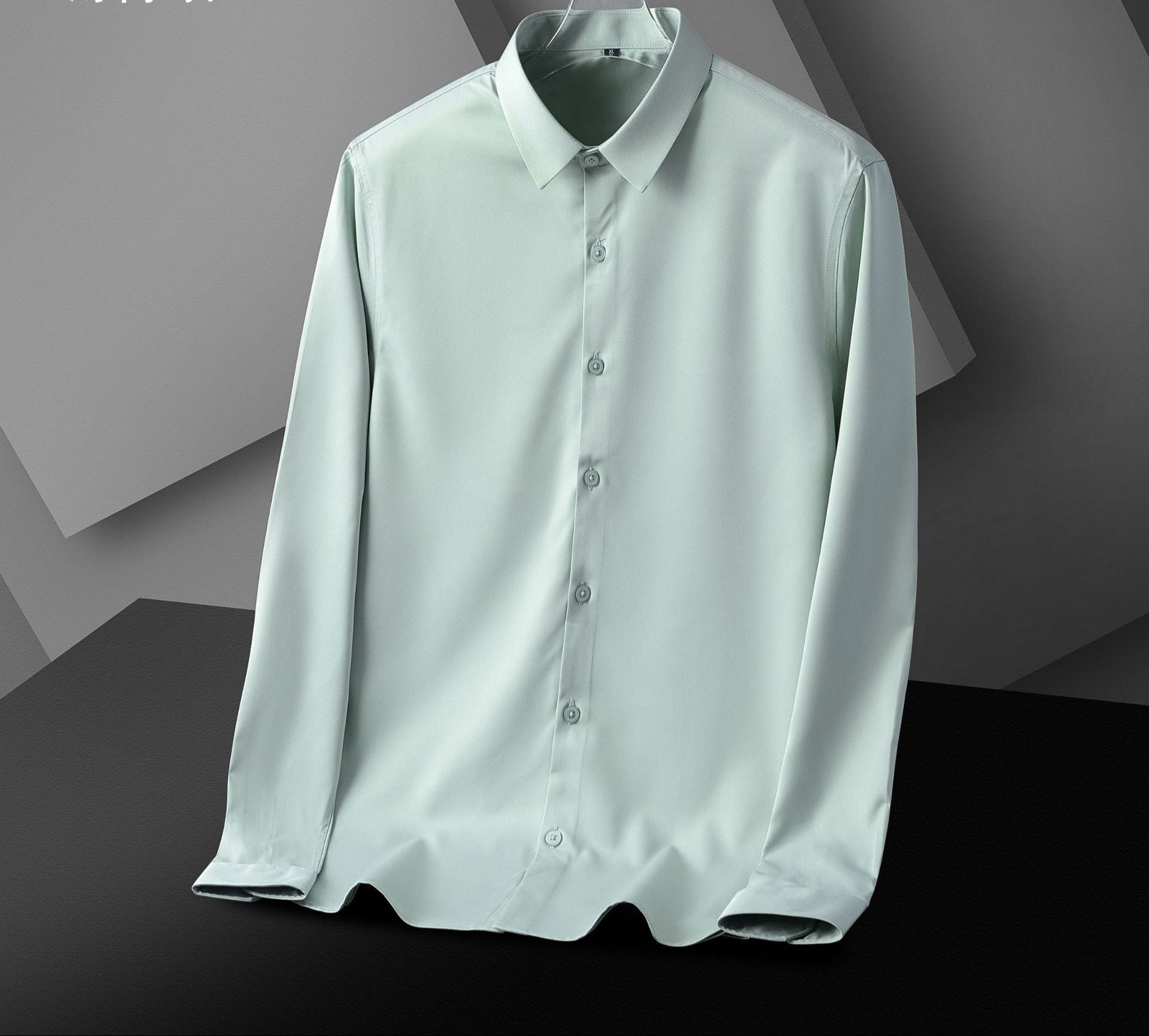 Men's Wrinkle-Resistant Business Casual Long-Sleeve Shirt