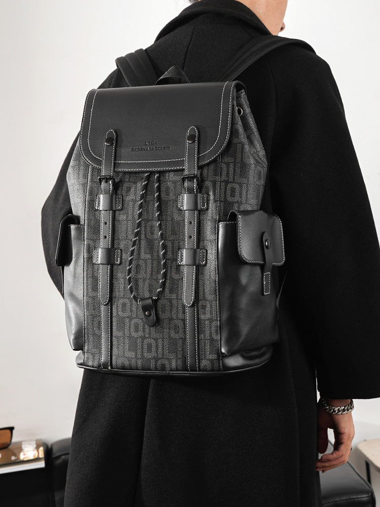 Monogram Canvas Flap Backpack