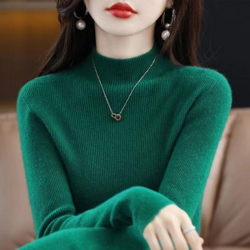 Women's High-Neck Fitted Sweater