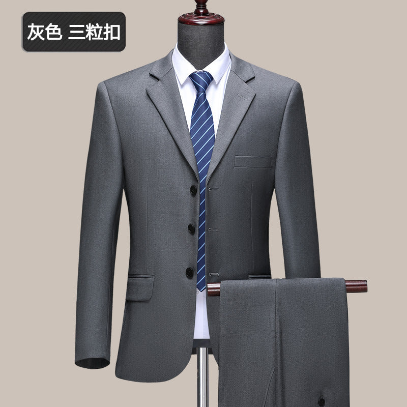 Middle-Aged Wool Business Suit