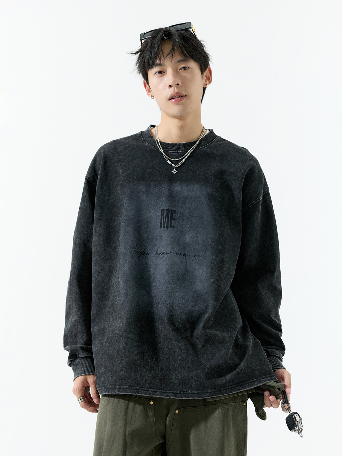 Oversized Washed Crewneck Tee
