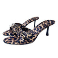 Leopard Bow Mule Heels – product view