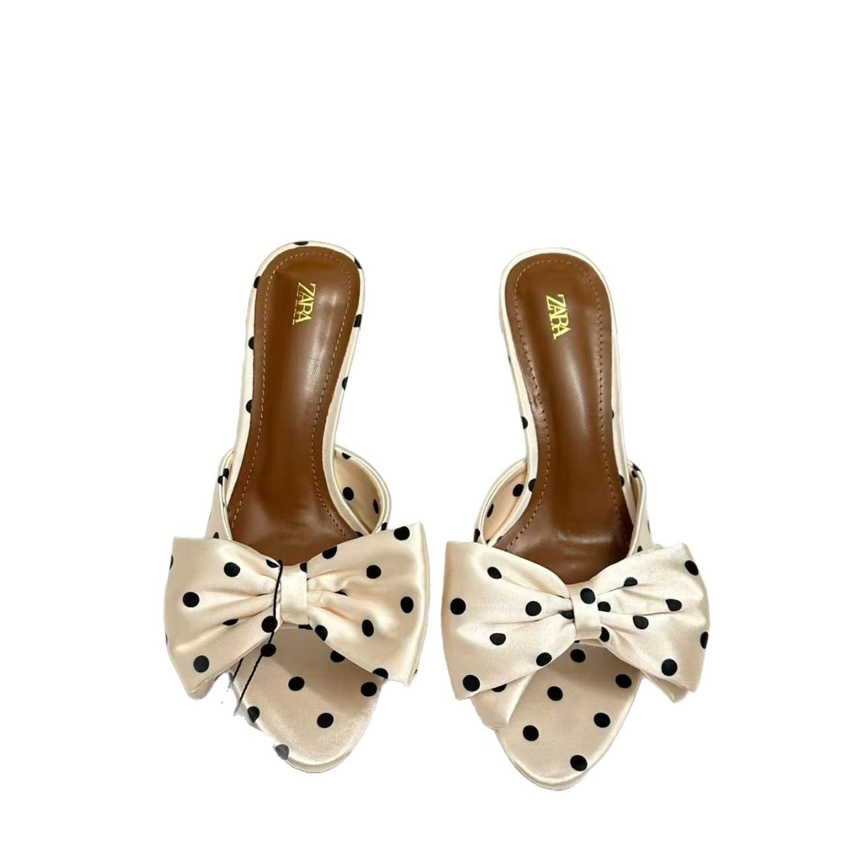 Polka Dot Bow Heel Slides
