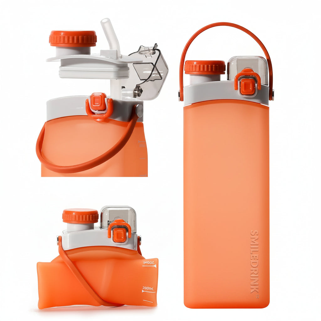 600ml Collapsible Silicone Water Bottle