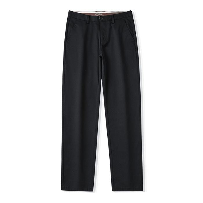 Premium Straight-Leg Cotton Stretch Casual Pants