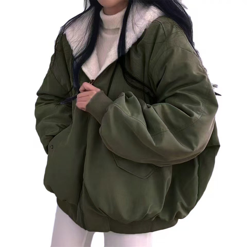 Plush Reversible Hooded Jacket