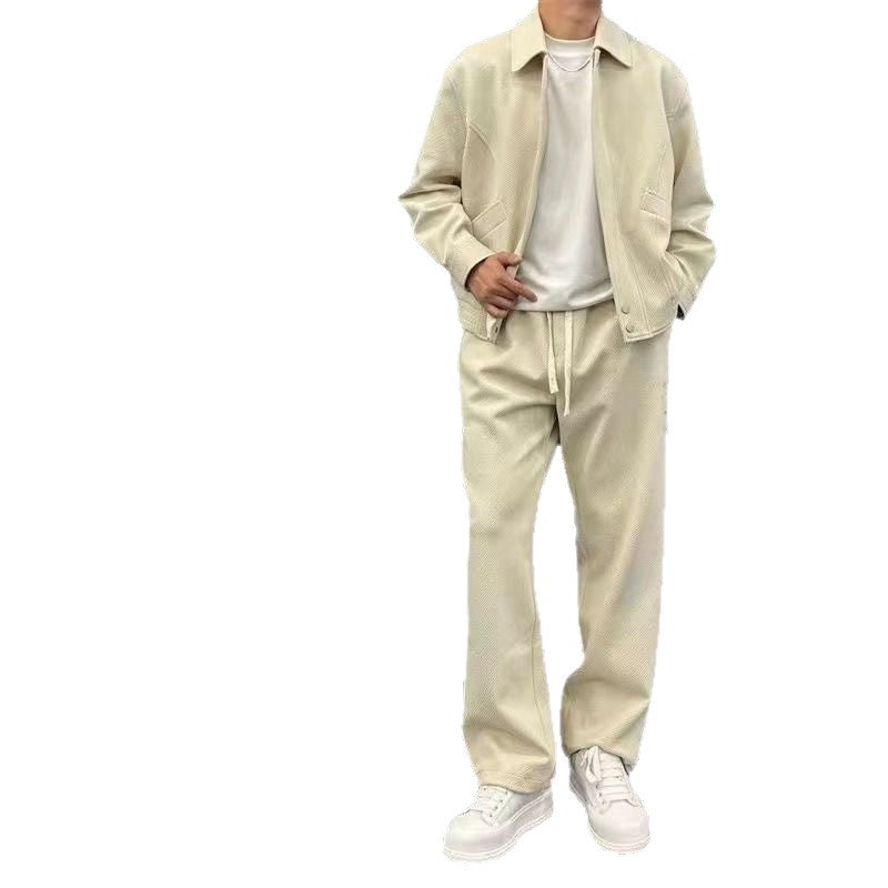 Men's Textured High-Street Co-ord Set