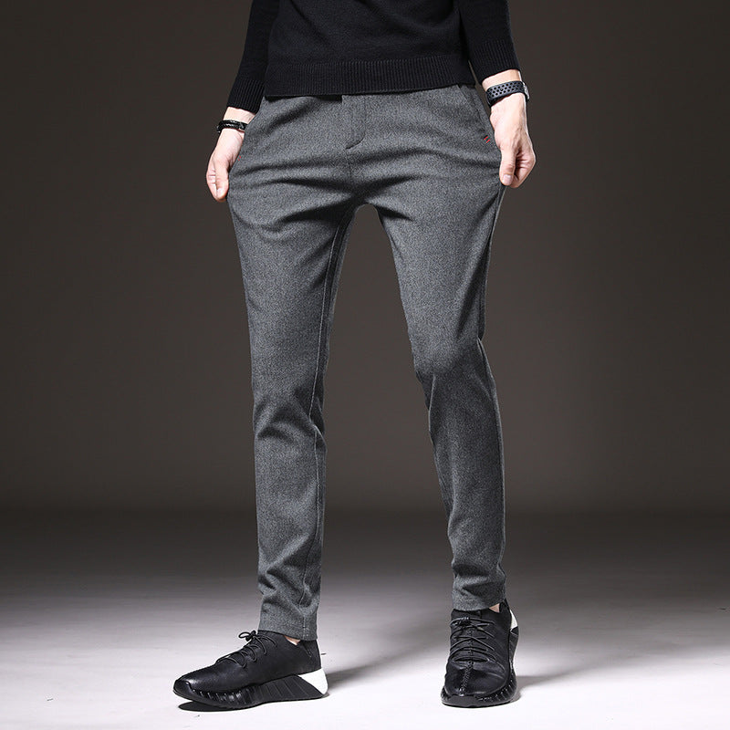 Men's Slim-Fit Business Casual Trousers