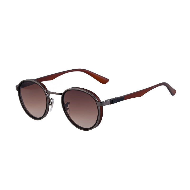 Metal Round-Frame Sunglasses