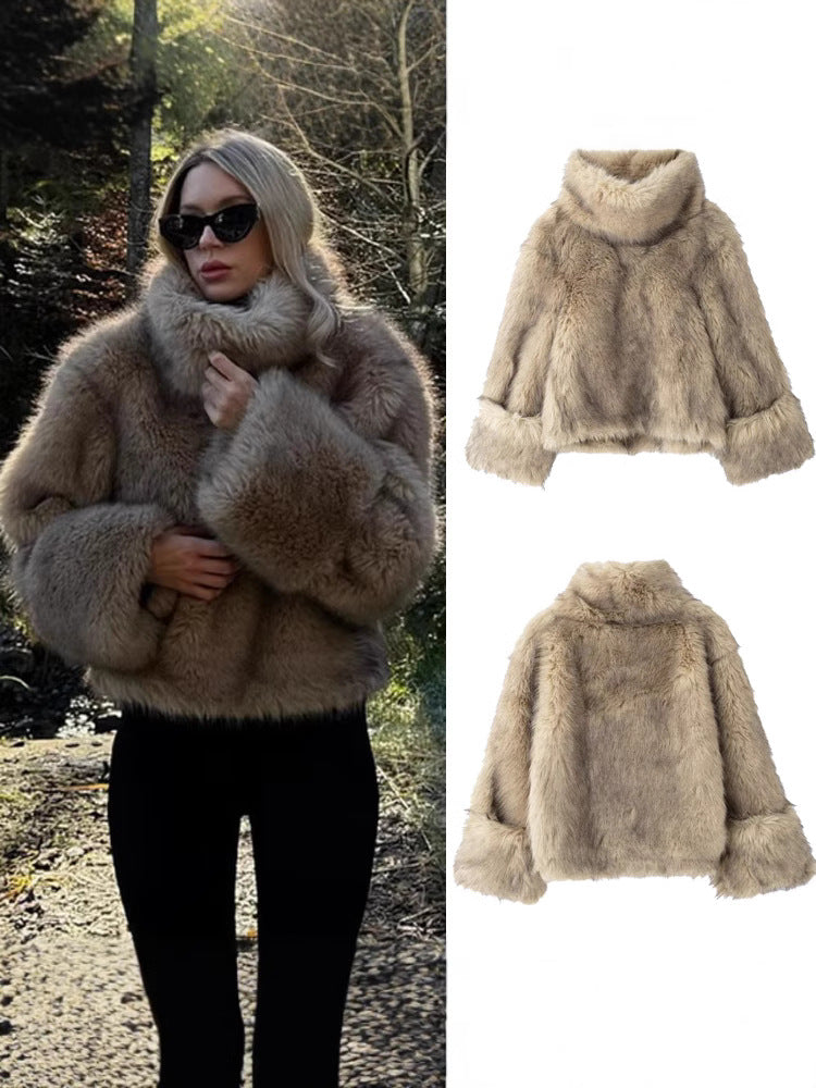 Women's Relaxed Faux Fur Jacket
