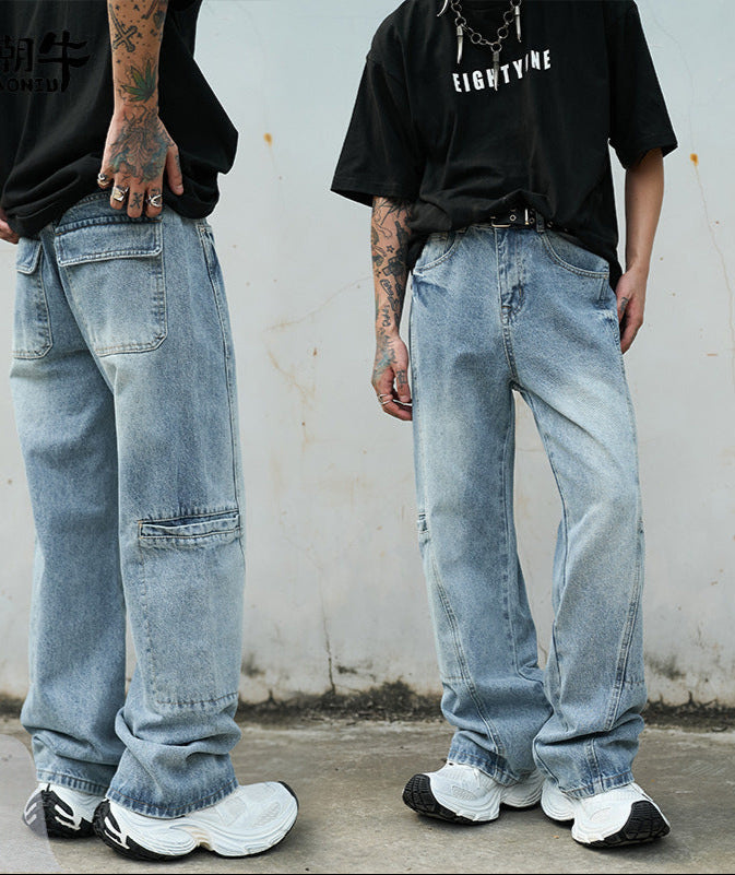 Relaxed Fit Cargo Jeans