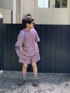 Purple striped men's suit