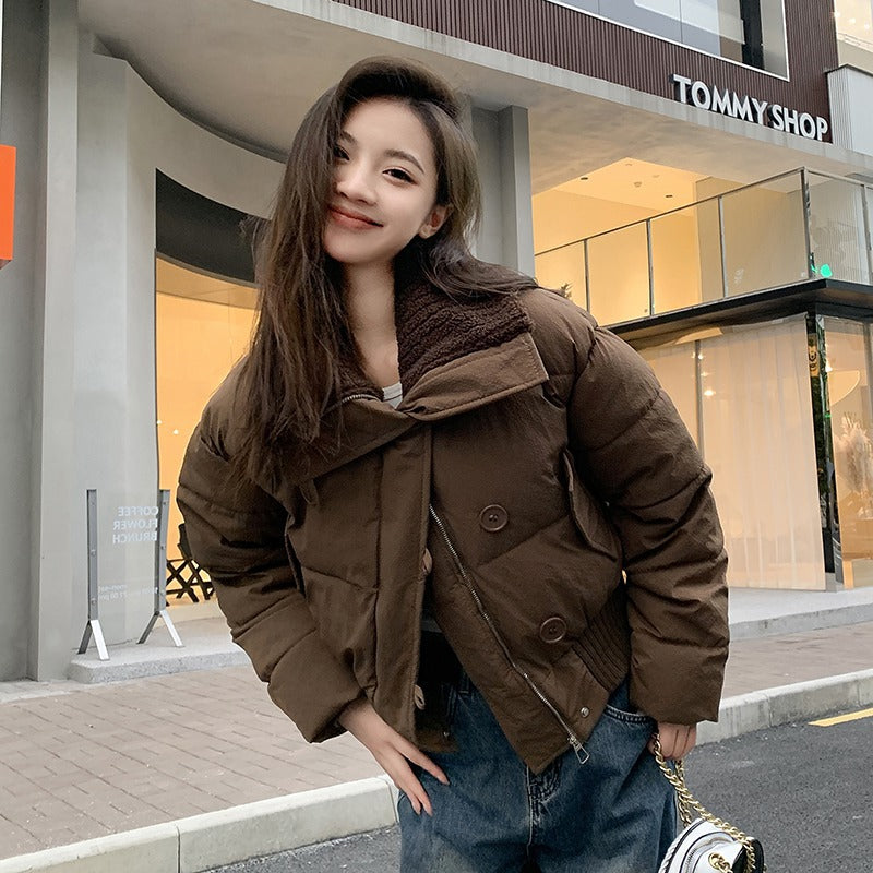 Lapel Puffer Jacket