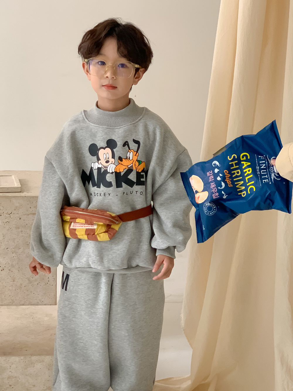 Kids' Cartoon Sweatshirt Two-Piece Set