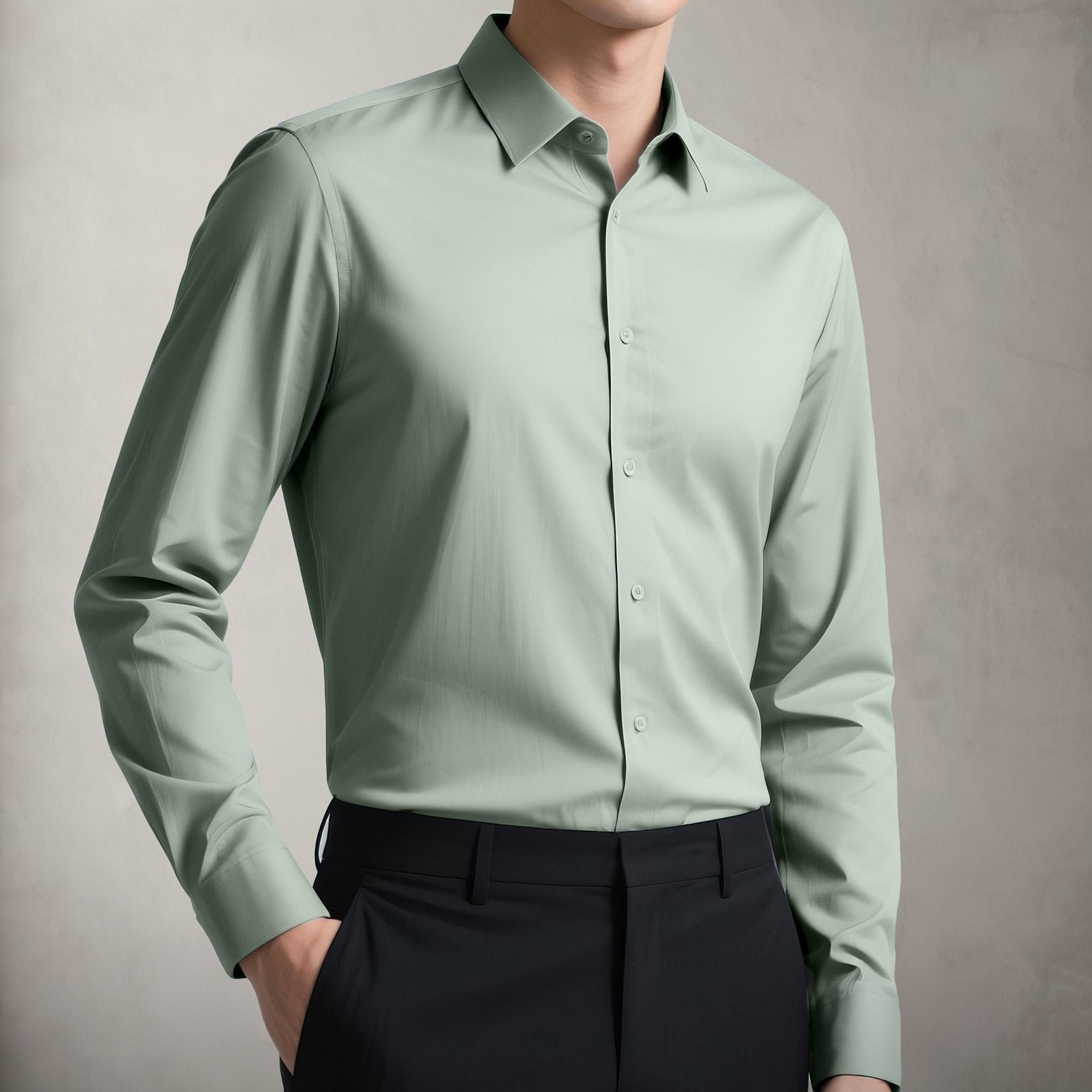 Premium Silk Lustre Wrinkle Resistant Business Shirt