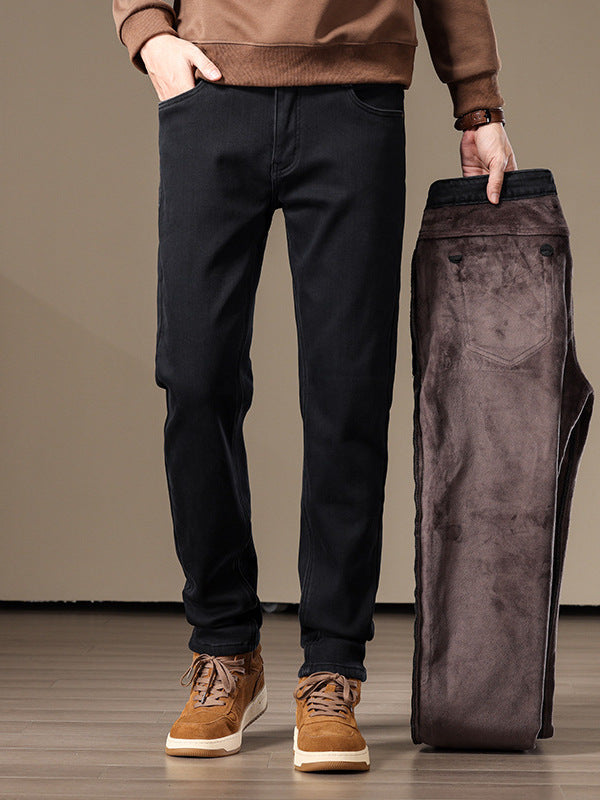 Men's Straight-Leg Thermal Denim