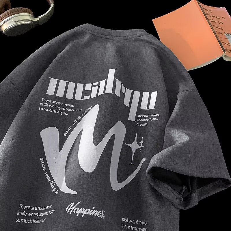 Oversize "M" Print Tee