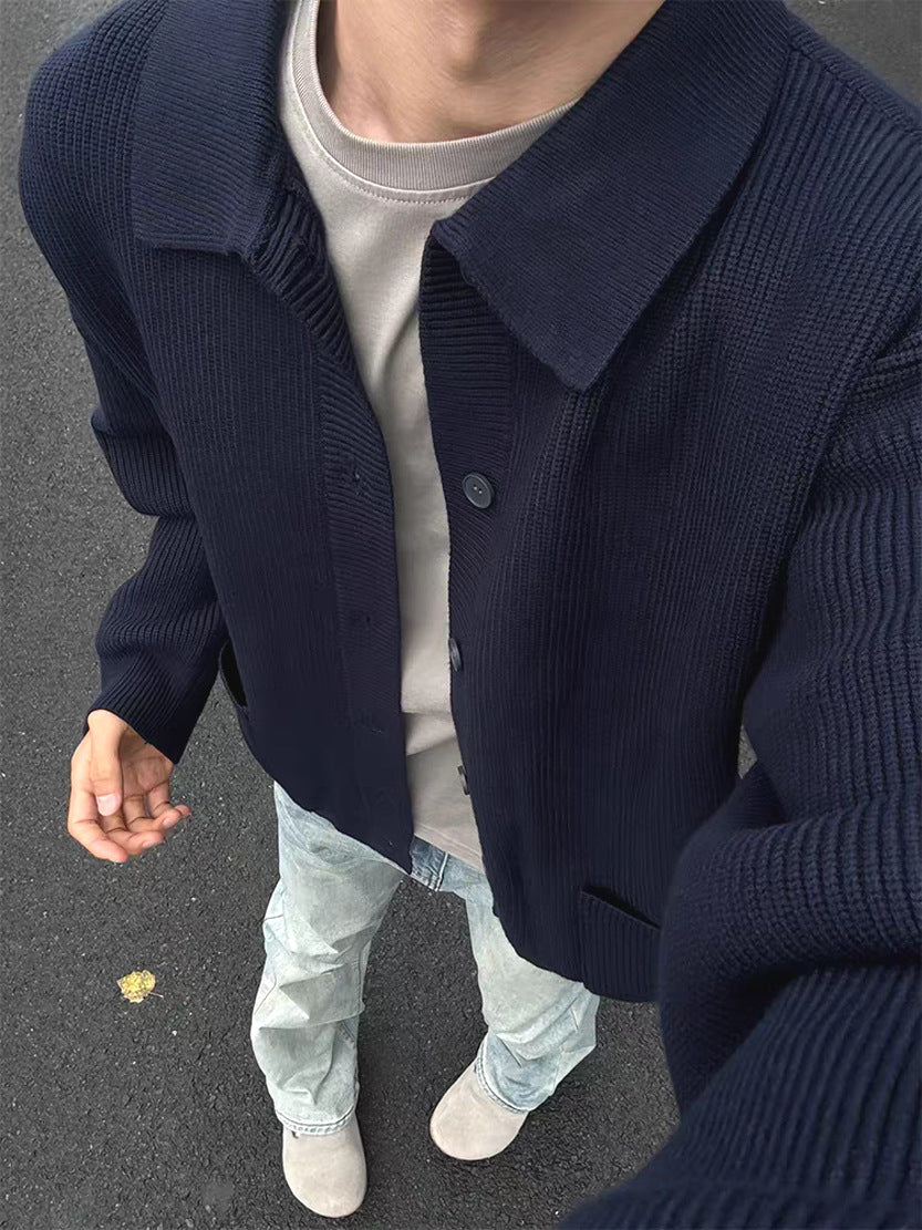 Knit Collared Cardigan Jacket