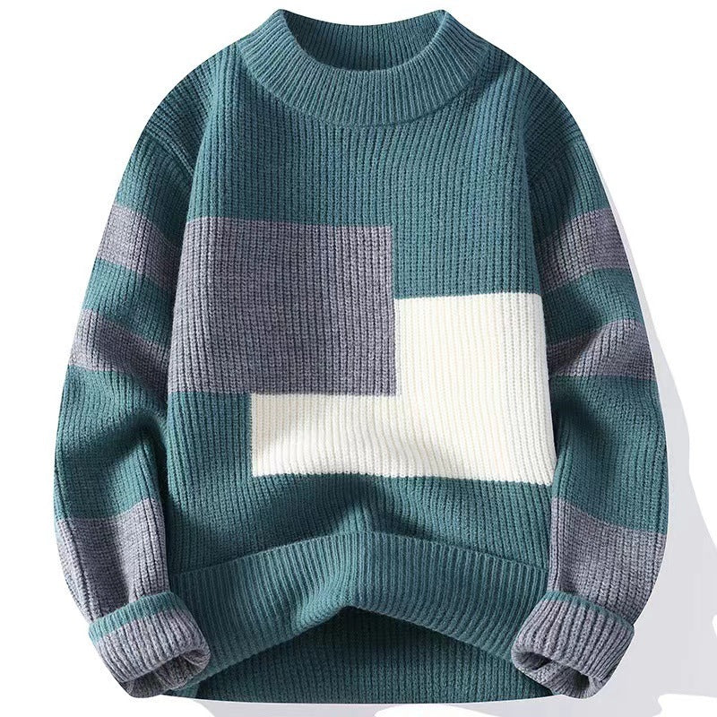 Men's fashionable loose-fitting knit sweater