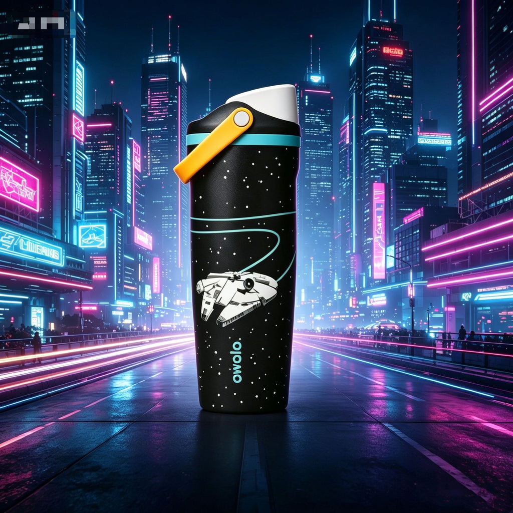 30oz Printed Insulated Water Bottle with Straw