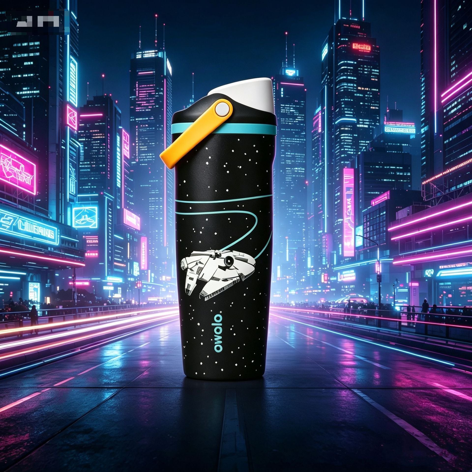 30oz Printed Insulated Water Bottle with Straw