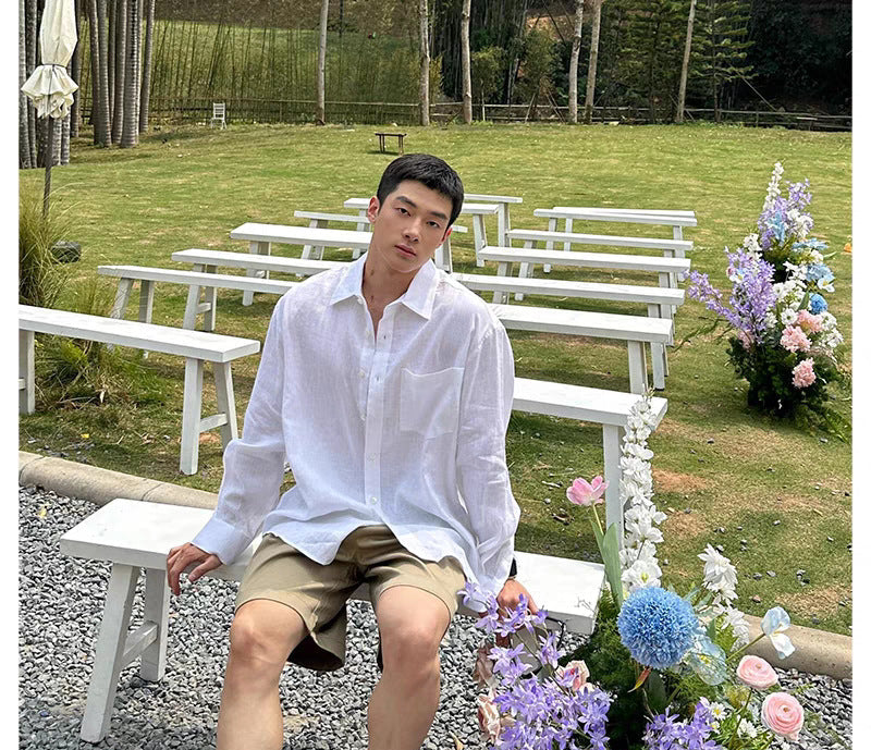 Relaxed Linen-Blend Shirt