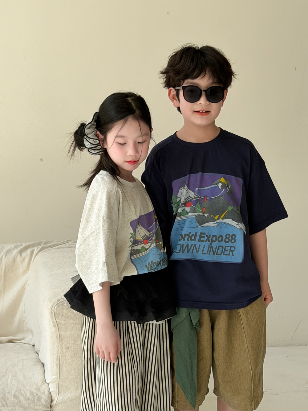 Kids' Cartoon Letter T-Shirt