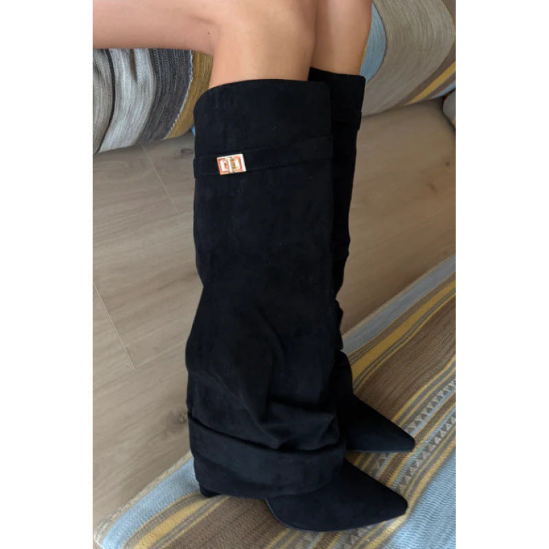 Buckle Slouch Boots