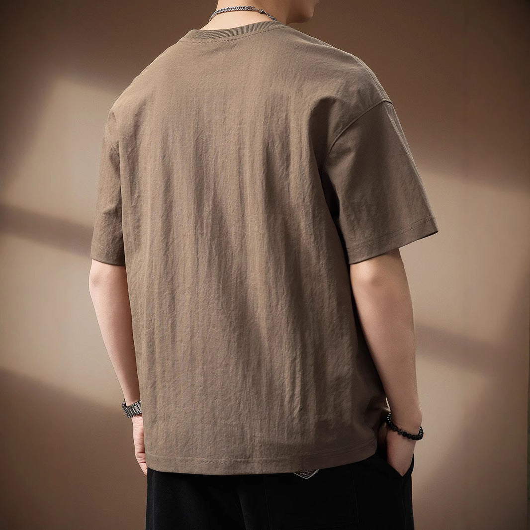 Panda Print Linen Blend Tee