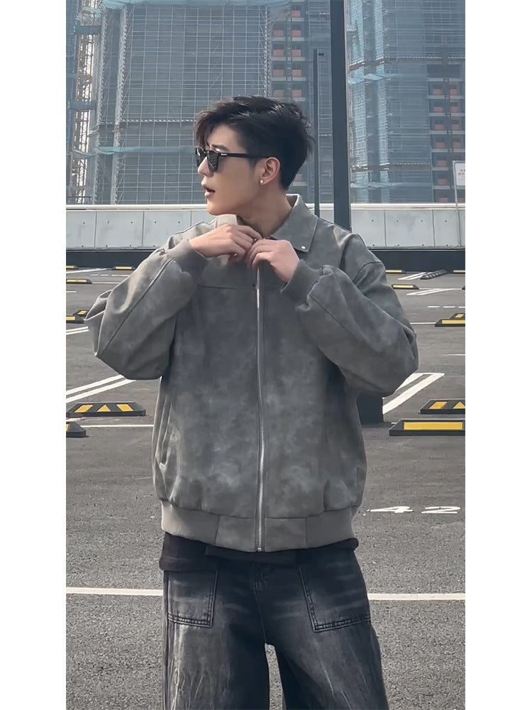 Reversible Collar Biker Jacket