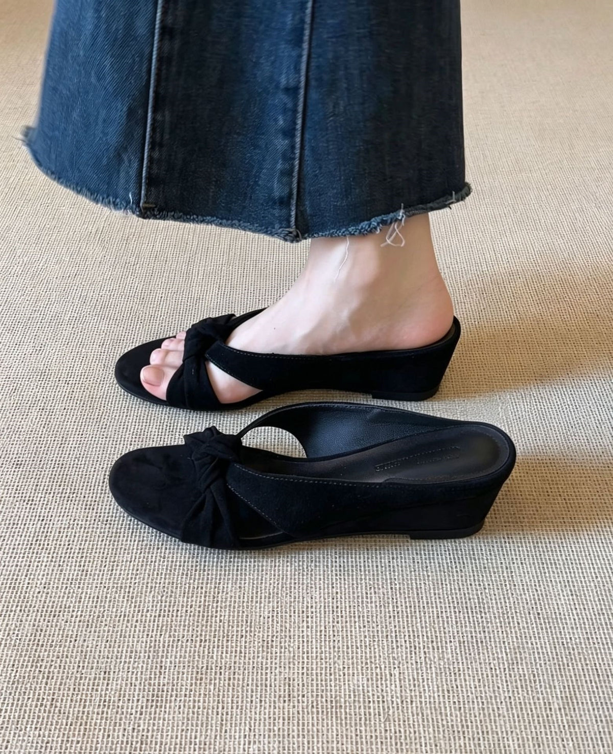 Knotted Wedge Sandals