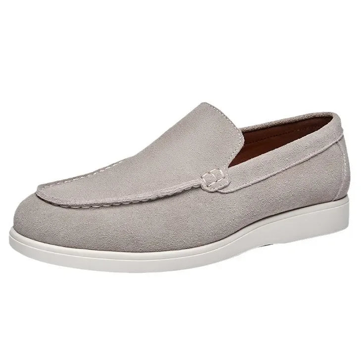 British style suede nubuck loafers casual men's shoes