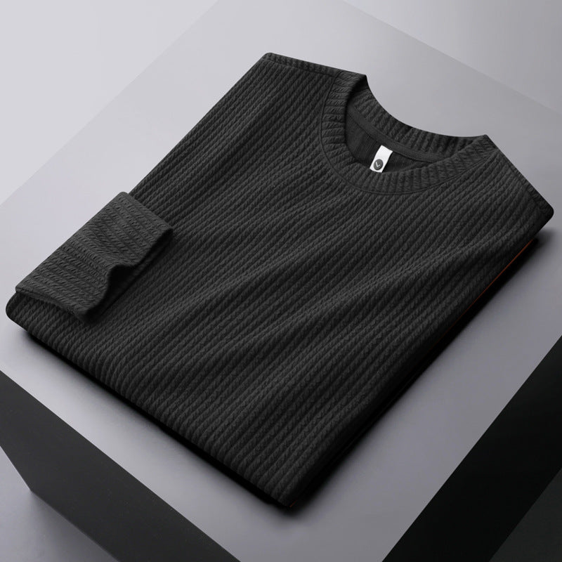 Men's Textured Long-Sleeve Shirt