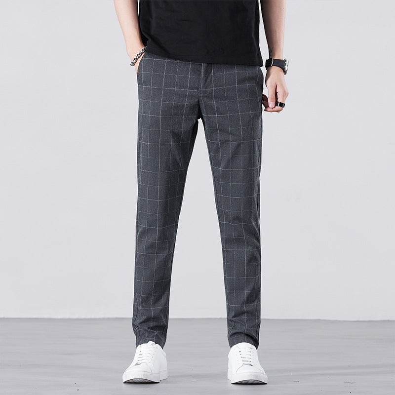 Plaid Casual Trousers