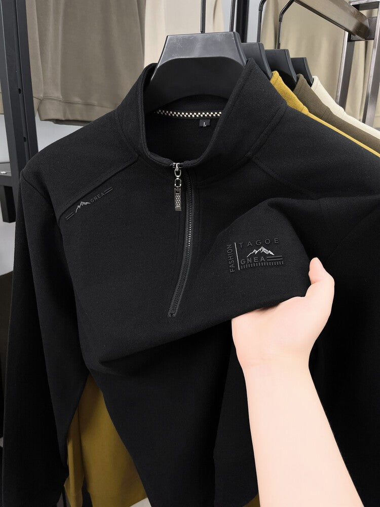 Fleece Stand-Collar Pullover