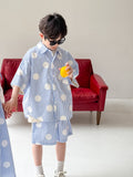 Kids' Polka-Dot Shirt and Shorts Outfit