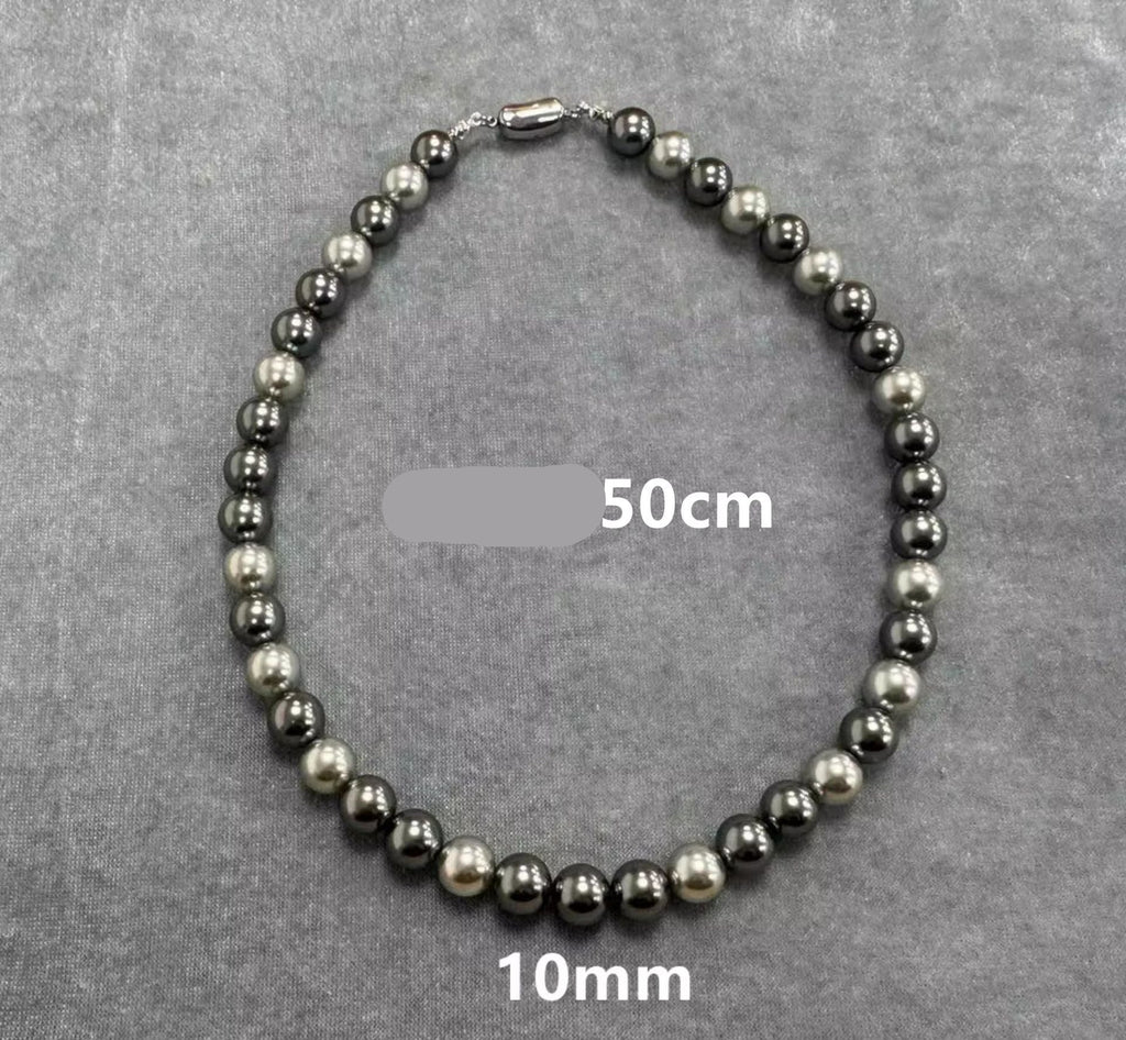 Metallic Pearl Statement Necklace