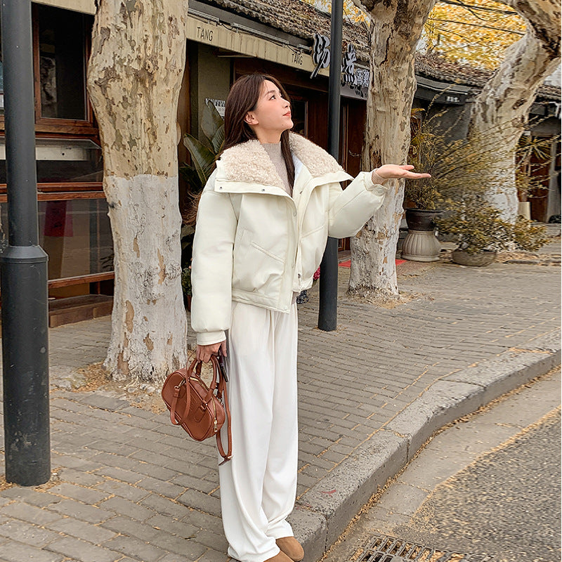 Fur Collar Cotton Padded Jacket