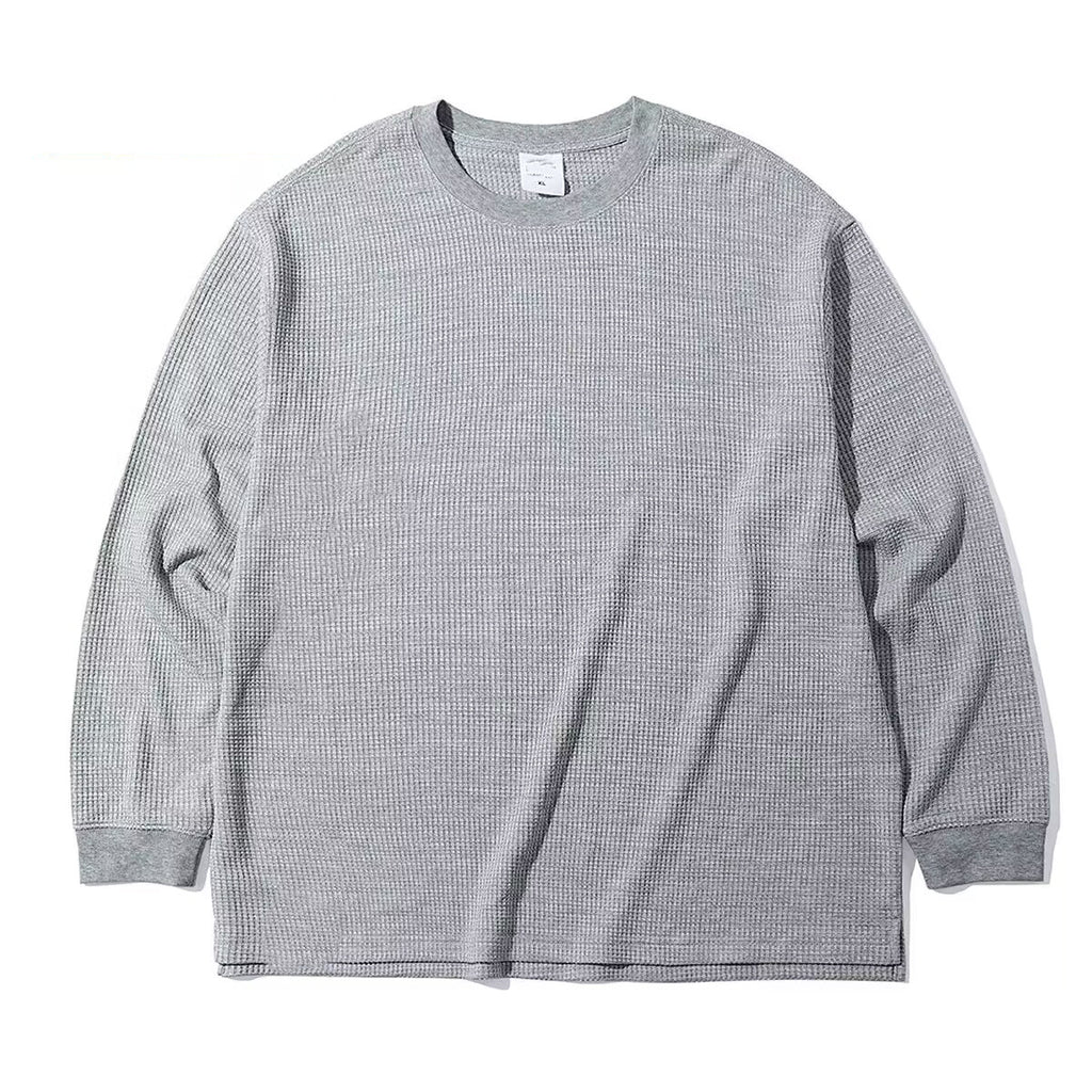 Waffle Knit Long-Sleeve Top